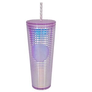 Starbucks Pink Disco Grid Studded Holiday 2020 Cold Cup Tumbler 24 oz Venti New